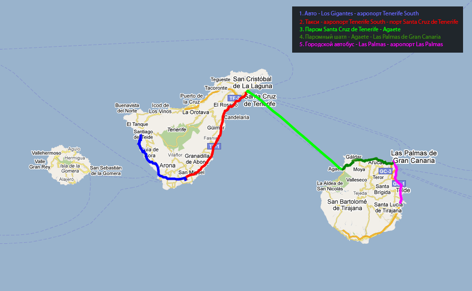 Схема побега с Канарских островов (Escape from Canaries)