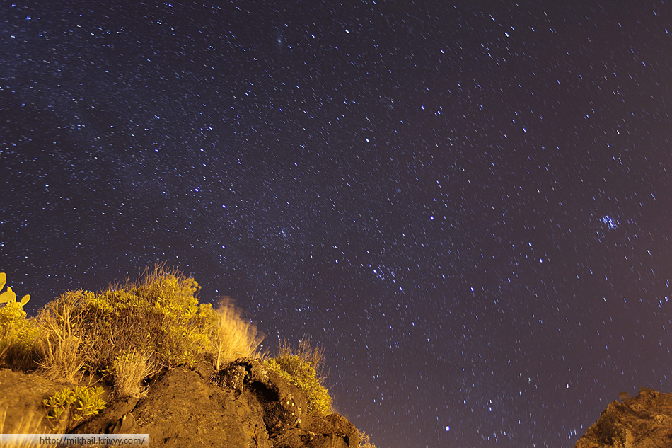 Звезды, горы. Паол ду Мар (Paul do Mar), Мадейра.